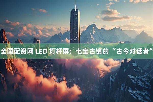 全国配资网 LED 灯杆屏：七宝古镇的 “古今对话者”
